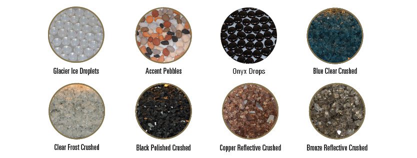 Carol Rose Linear Fire Pit Glass Media